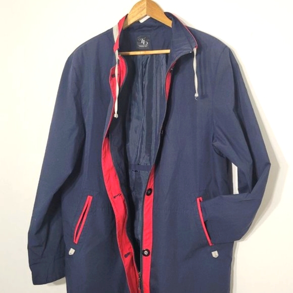 Thunder Bay Vintage Blue Casual Red Jacket Coat Snap Button Front Plus Size 16 - Picture 9 of 12